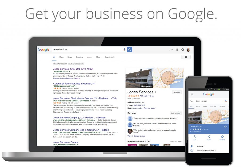 Google my business site