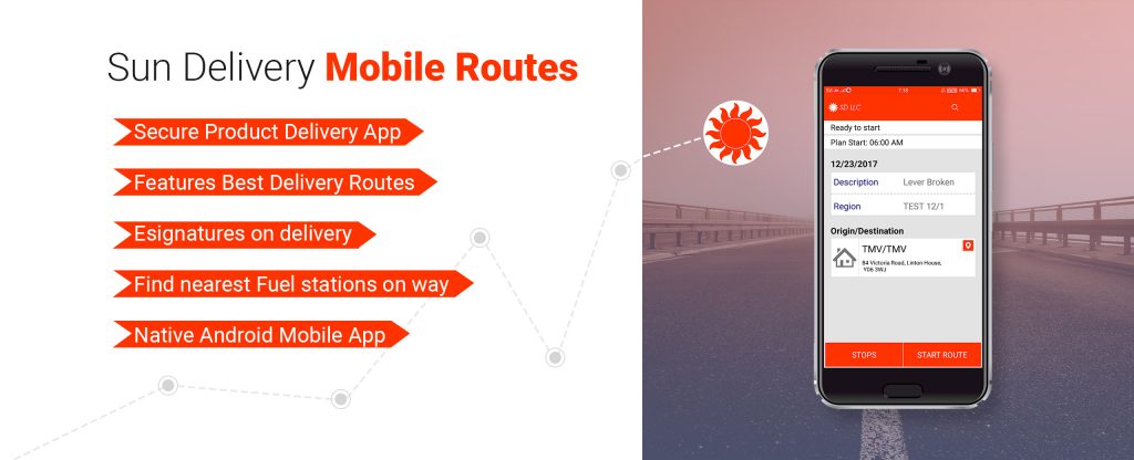 Sun delivery mobile routes